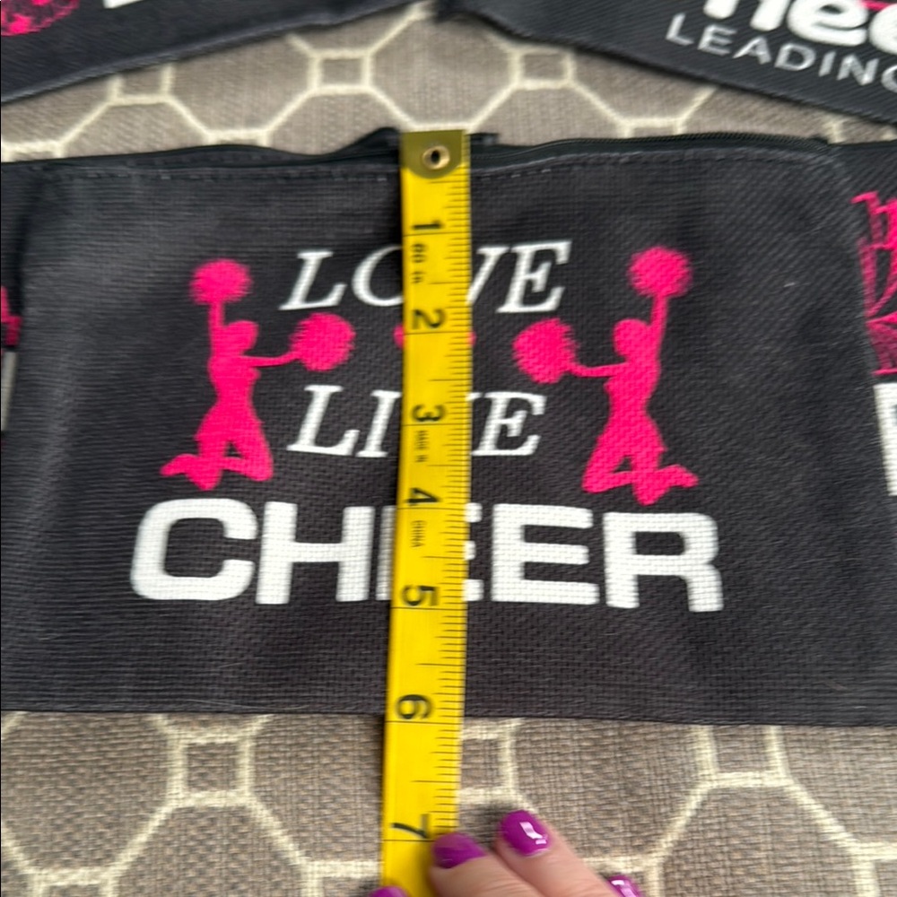 Black Cheerleading Pouch Set with Pink and White Accents - Picture 6 of 6